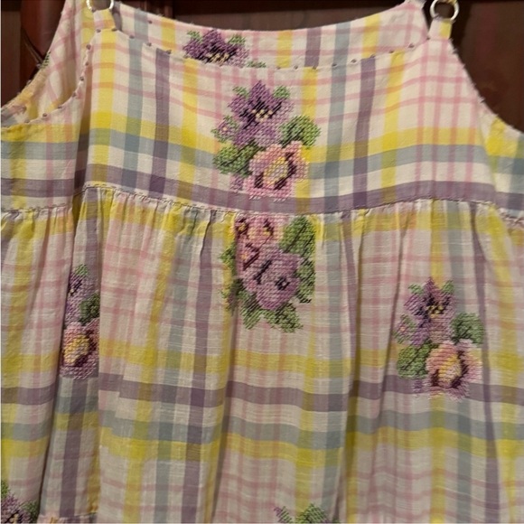 Anthropologie Payal Pratap Mixed Print Tiered Embroidered Maxi Dress Size M - Picture 2 of 5